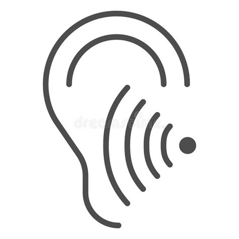 Hearing Test Solid Icon Medical Tests Concept Volume Listen Sign On
