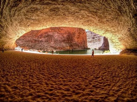 Massive Natural Cave On The Edge Of The Colorado River Grand Canyon