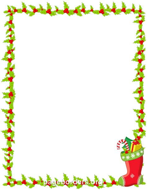 Christmas Stocking Border Clip Art Page Border And Vector Graphics
