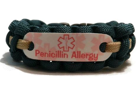 Penicillin Allergy Bracelet For Kids 550 Paracord Medical Alert