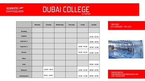 Dubai College — Speedo Swim Squads