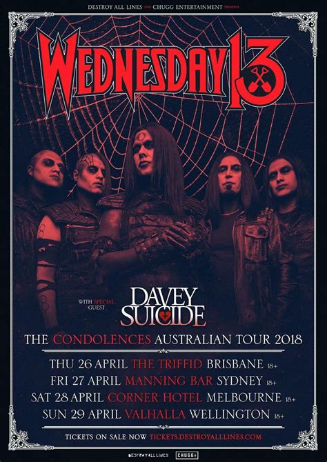 The Condolences Australian Tour Wednesday 13 Wiki Fandom