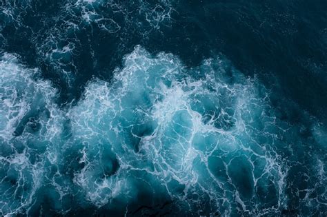 Free Download Wallpaper Waves Ocean Aerial View Water Hd Widescreen