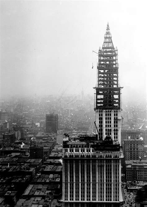 The Woolworth Building Under Construction In 1912 New York 909x1280