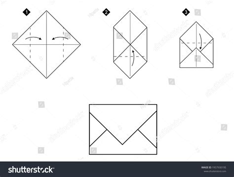 How Make Origami Envelope Vector Illustration Stock Vector Royalty