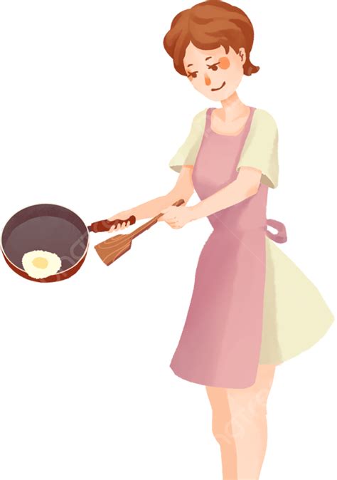 รูปผู้หญิงทำอาหาร Png ปรุงอาหาร ไข่ดาว ไข่กวนภาพ Png สำหรับการดาวน์โหลดฟรี