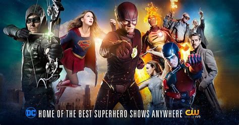 Arrow Flash And Supergirl Unite In New Cw Superheroes Poster