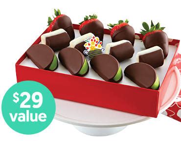 Make your delicious birthday treat a little extra sweeter by topping it off with these edible chocolate birthday candles. FREE Birthday Gift from Edible Arrangements - Free Stuff 2.0