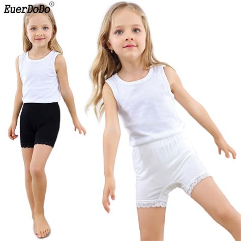 breathable modal lace tight shorts for girls anti emptied safety short pants soft teens girl