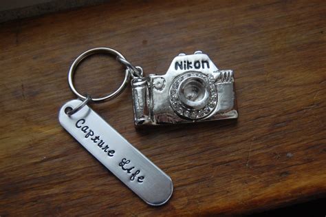 Camera Personalized Keychain Photographer Hand By Loreleivella