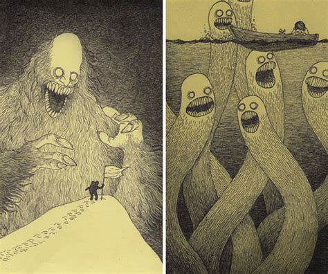 Creepy Monsters Drawn On Sticky Notes By John Kenn Mortensen Demilked