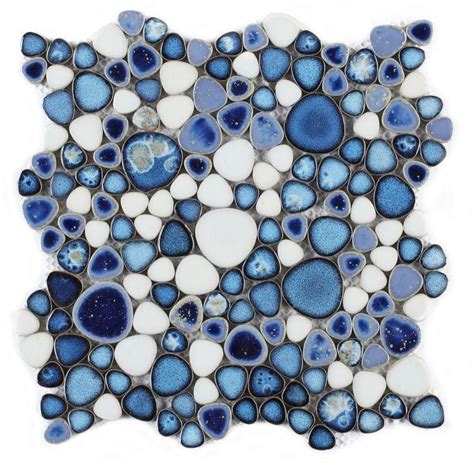 Nevis Blue Moon Pebble Mosaic Sample Mosaic Pool Pebble Mosaic