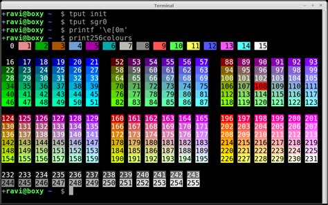 Colors Reset Terminal 256 Colour Palette To Default Values Ask Ubuntu