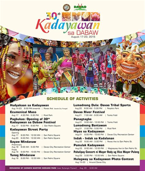 Kadayawan Festival 2015 Schedule Of Activities How To Get There
