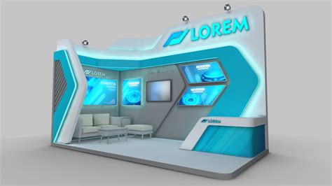 Exhibition Stand Mzy 18 Sqm Buy Royalty Free 3d Model By Fasihlisan
