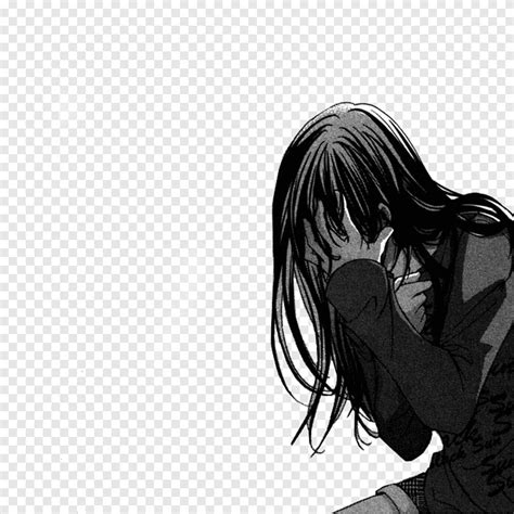 Ilustración De Una Mujer Sosteniendo Su Rostro Anime Tristeza