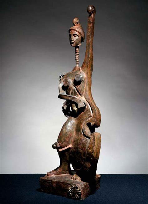 Bronze Contemporary Cubist Sculpture African Inspiration By Mariko For