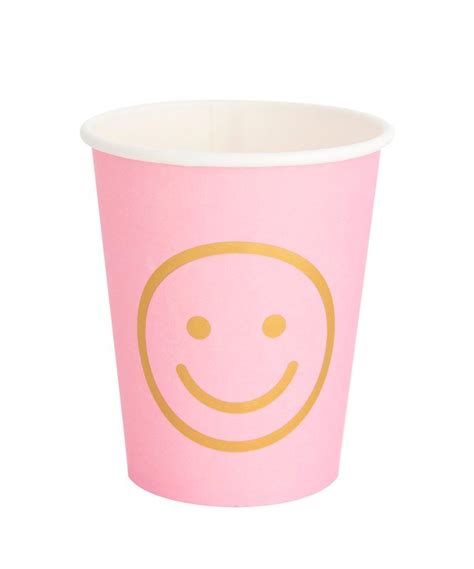 Oh Happy Day Blush Smiley Cups In 2020 Fun Party Themes Bachelorette
