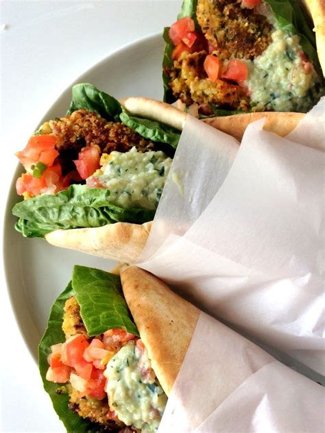 Easy Vegan Gyros Made With Seasoned Chickpea Falafels Stuffed Into