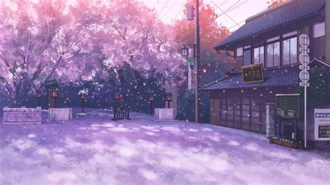 Anime Cherry Blossom Pc Wallpaper Aesthetic Imagesee