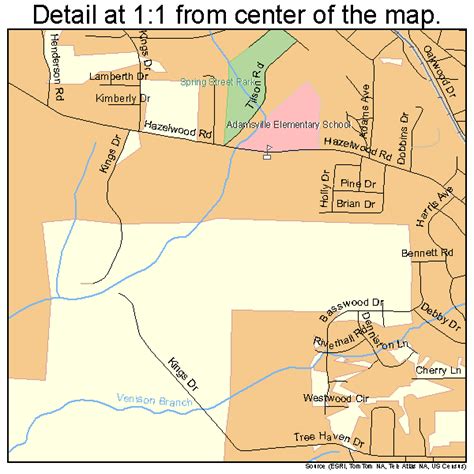 Adamsville Alabama Street Map 0100460