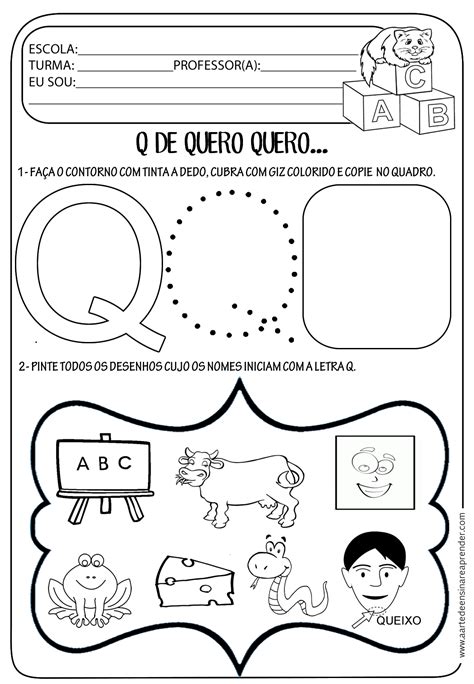 Letra Q Para Educação Infantil