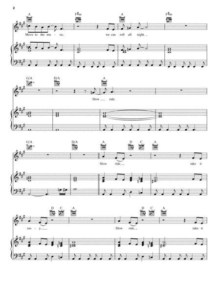 Slow Ride By Foghat Digital Sheet Music For Pianovocalguitar