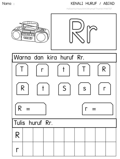 Contoh Lembaran Kerja Abjad Prasekolah Images And Photos Finder