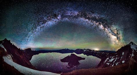 Milky Way Over Crater Lake Photograph By Frank Delargy
