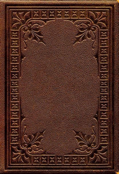 Close Up Of A Brown Antique Leather Book Cover Stock Photo