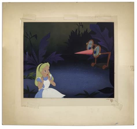 lot detail ray bradbury personally owned disney animation cel from alice in wonderland