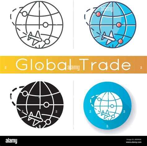 International Trade Icon Export And Import Logistics Airmail And