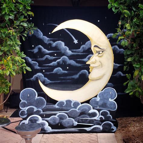 Get Celestial With A Paper Moon Photo Booth Moon Wedding Backdrops
