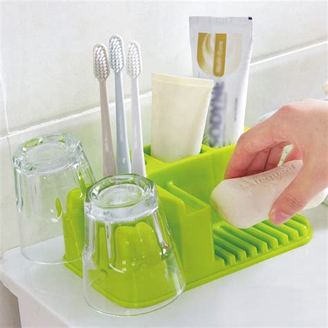 Useful Suction Cup Sink Bathroom Storage Drainer Shelf Plastic Soap