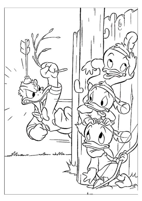 Coloring Huey Louie Ducktales Dewey Pages Disney Colouring Quo Qua Qui