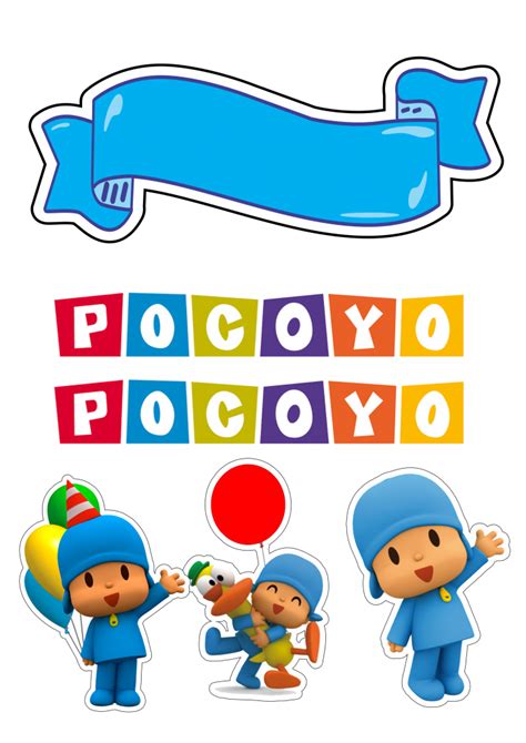 Pocoyo Topo De Bolo Desenho Infantil Decoração Png