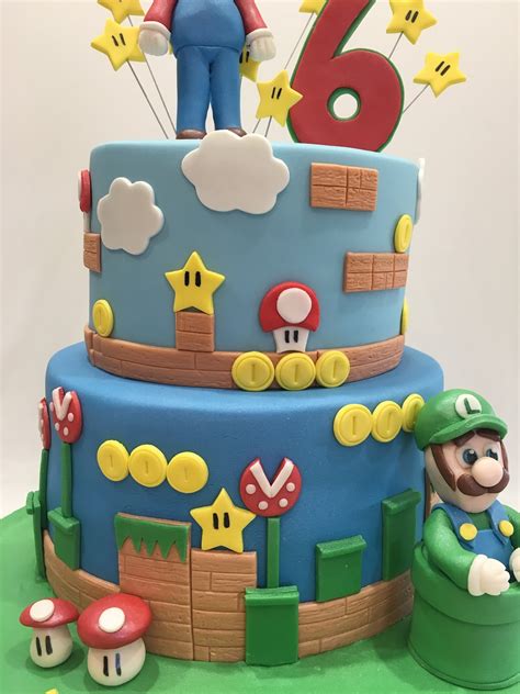 Mymonicakes Super Mario Brothers Cake With Mario And Luigi Sculptures