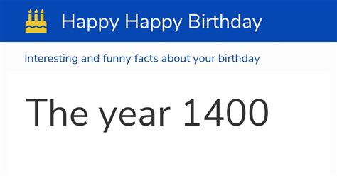 The Year 1400 Calendar History And Birthdays