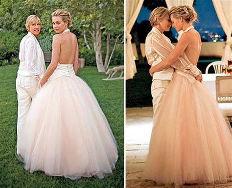 Portia De Rossi X Ellen De Generes Celebrity Wedding Dresses