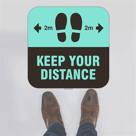 Keep Your Distance Floor Sign Floor Graphics Hazard Signs Nz