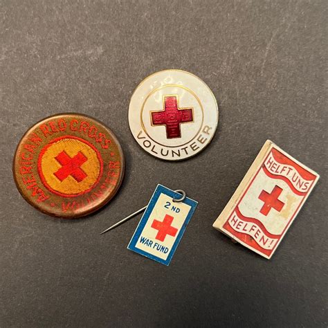 Antique Wwii American Red Cross Pins Etsy