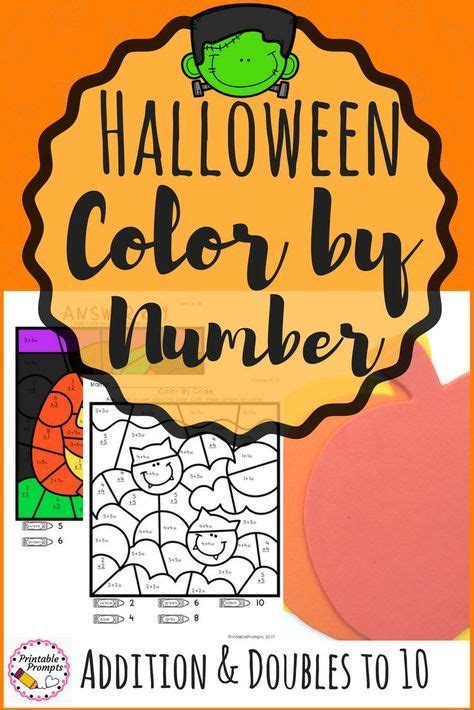 Halloween Math Color By Number Addition Halloween Math Halloween