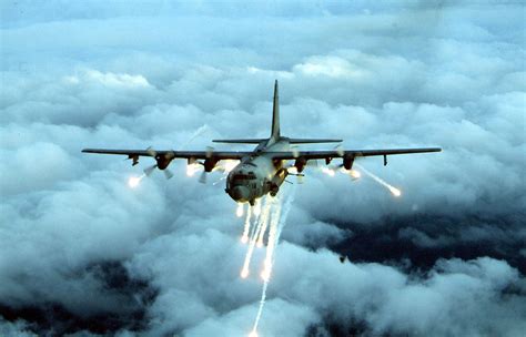 Ac 130 Gunship Heavily Armed Ground Attack Aircraft Fighter Jet