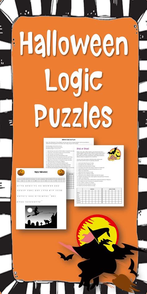 Halloween Logic Puzzles And Cryptograms Critical Thinking Brain Teasers