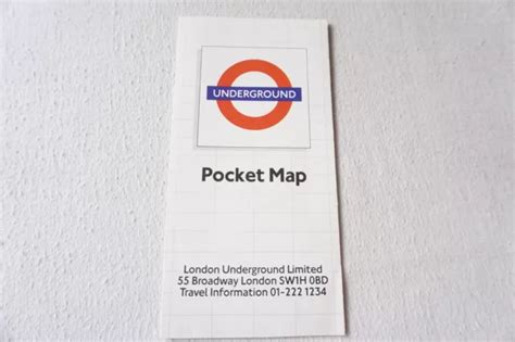 1985 London Underground Pocket Map Tube Map Cullum Litho Ref 385 Vgc £