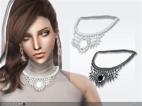 3 Colours Found In Tsr Category Sims 4 Female Necklaces Diamond Bar