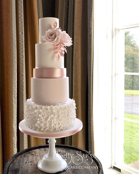 Rose Gold Blush Pink Wedding Cake Blush Pink Wedding Cake Blush