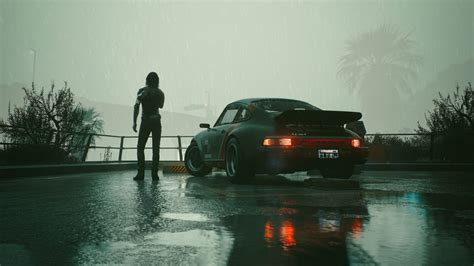 Porsche 911 Turbo Cyberpunk 2077 Johnny Silverhands 4k