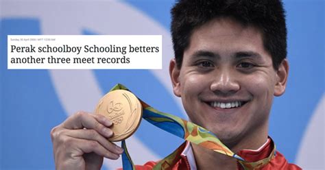 Schooling is believed to reduce predation by means of confusion and dilution effects or to enhance hydrodynamic . Singapore's Joseph Schooling Swam For Perak In 2006. What ...
