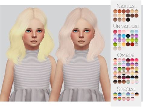 Ts4 Child Hair Retexture 07 Leahlilliths Naira Sims 4 Toddler